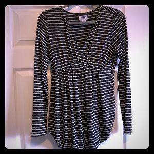 Old Navy Striped Maternity/Nursing Blouse
